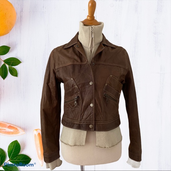 Diseno y confeccion cuero y gamuza Jackets & Blazers - Genuine women’s brown leather Jacket